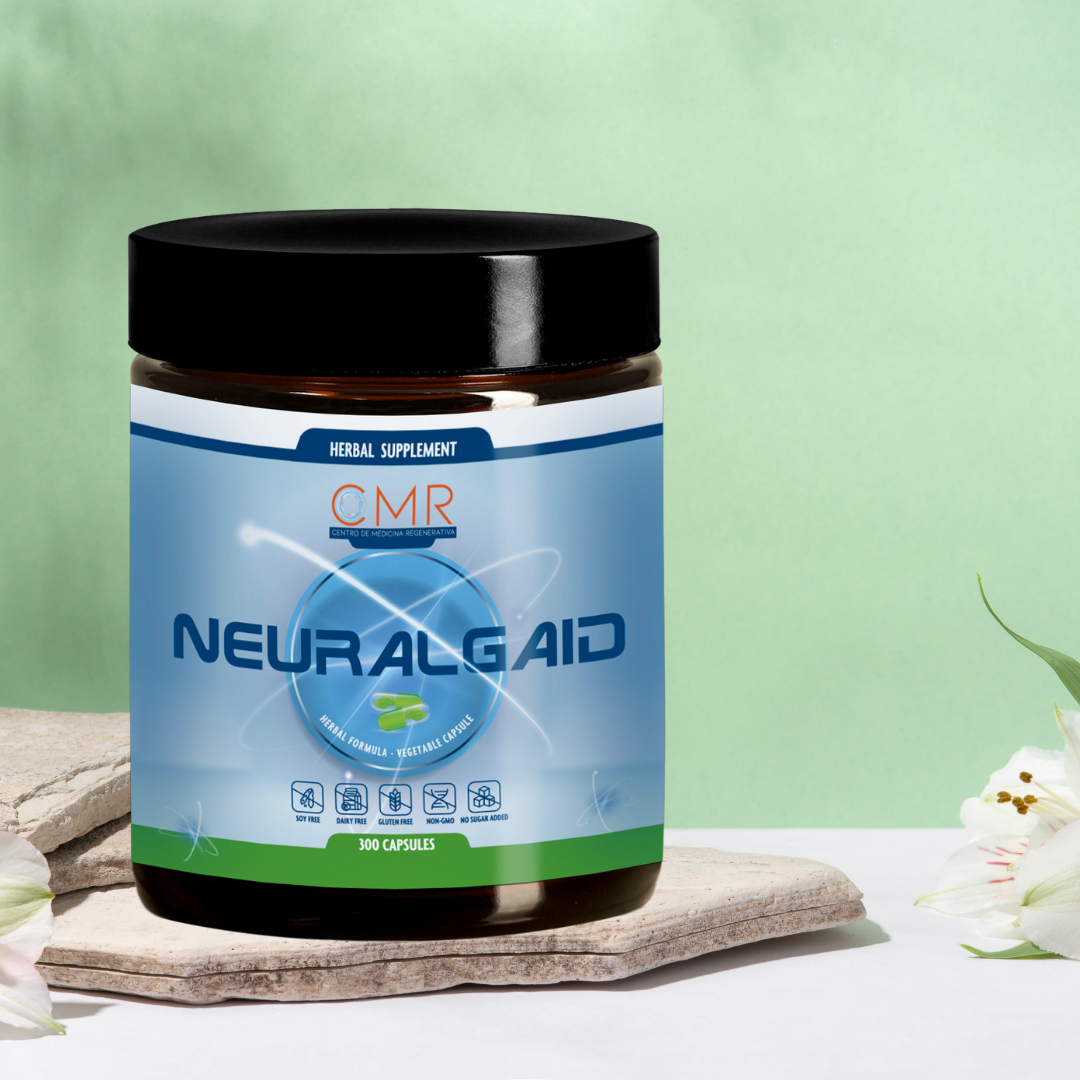 Neuralgaid, dolor crónico, medicina natural, plantas antiinflamatorias, alivio del dolor, terapias regenerativas, medicina botánica, salud nerviosa, CMR Puerto Rico